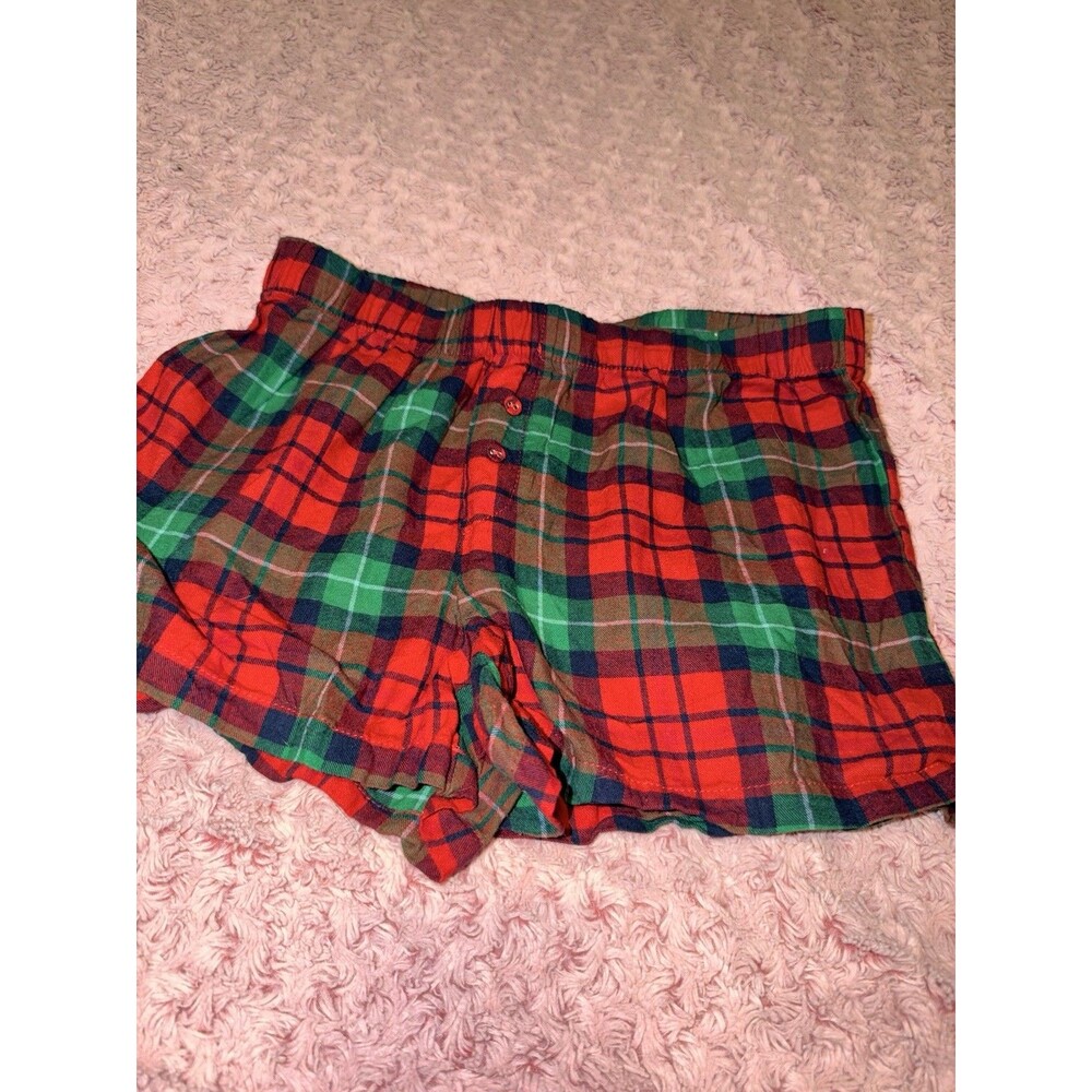 Target Wondershop Women's Sleepwear Pajama Shorts Plaid Red Green Size XS